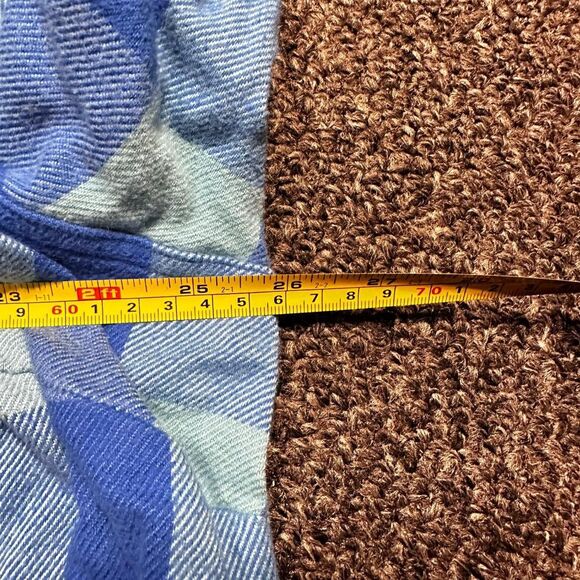 L.L. Bean Blue & White Buffalo Plaid Flannel Shirt – Size 2X - Picture 5 of 6